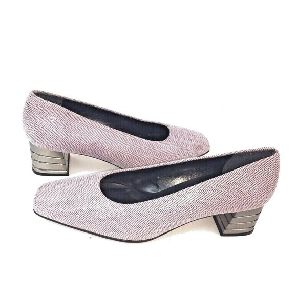 Proxy Womens Shoes sz 7.5M Pink Champaign Block Heel Made in Spain 34931 EUC - Picture 11 of 12